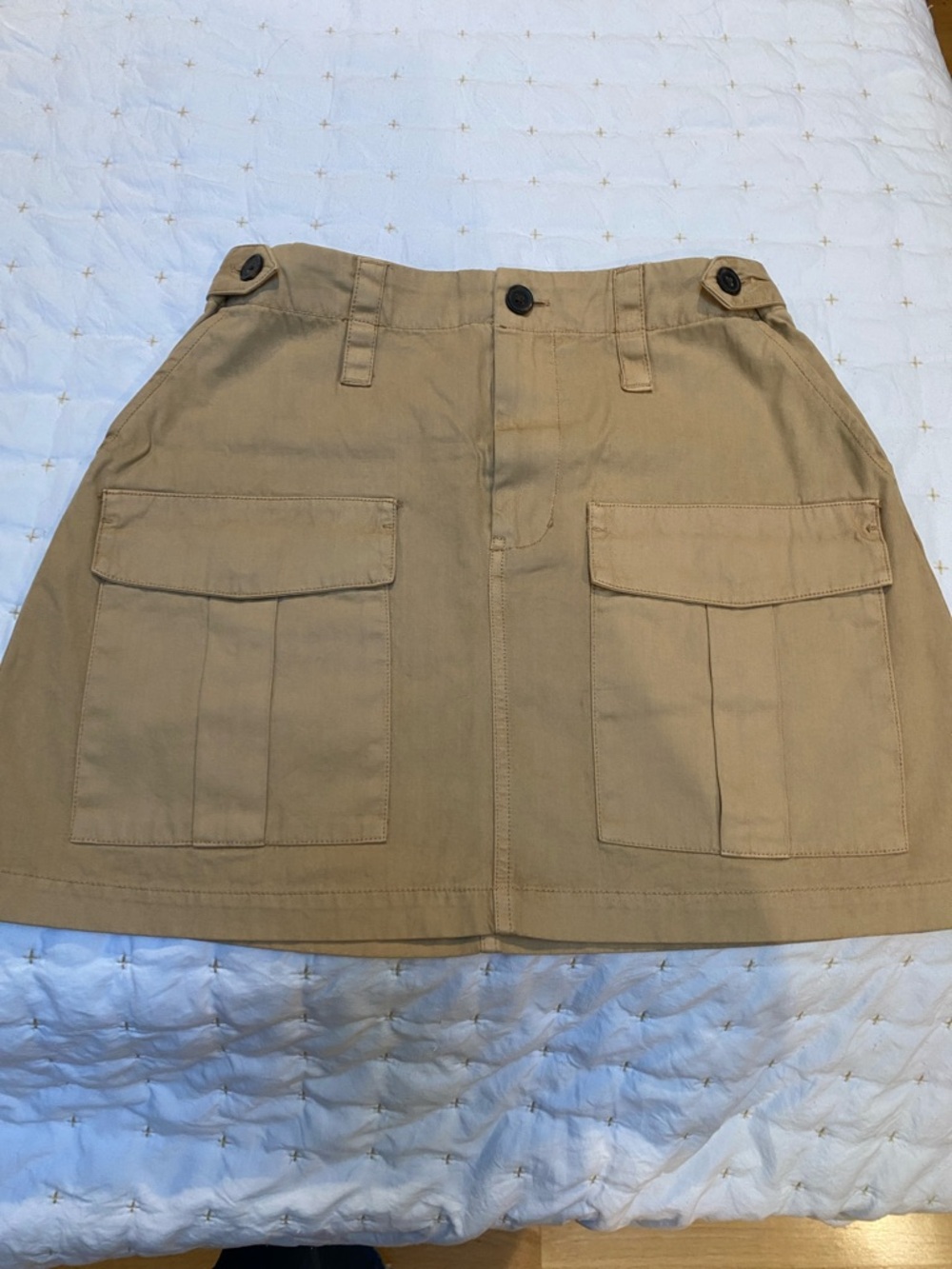 Universal Thread Khaki Utility Mini Skirt with Front Pockets